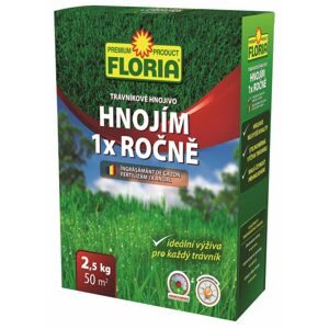 AGRO FLORIA Trávníkové hnojivo HNOJÍM 1x ROČNĚ 2,5 kg