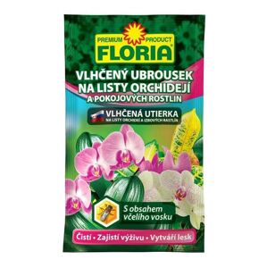 Agro Floria Vlhčená utierka na listy orchideí a izbových rastlín 1ks